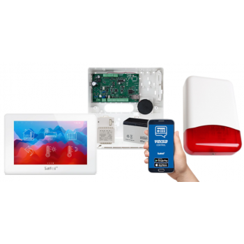 SYSTEM ALARMOWY SATEL VERSA IP INT-TSH2-W 7Ah AWT150 + SYRENA TI700